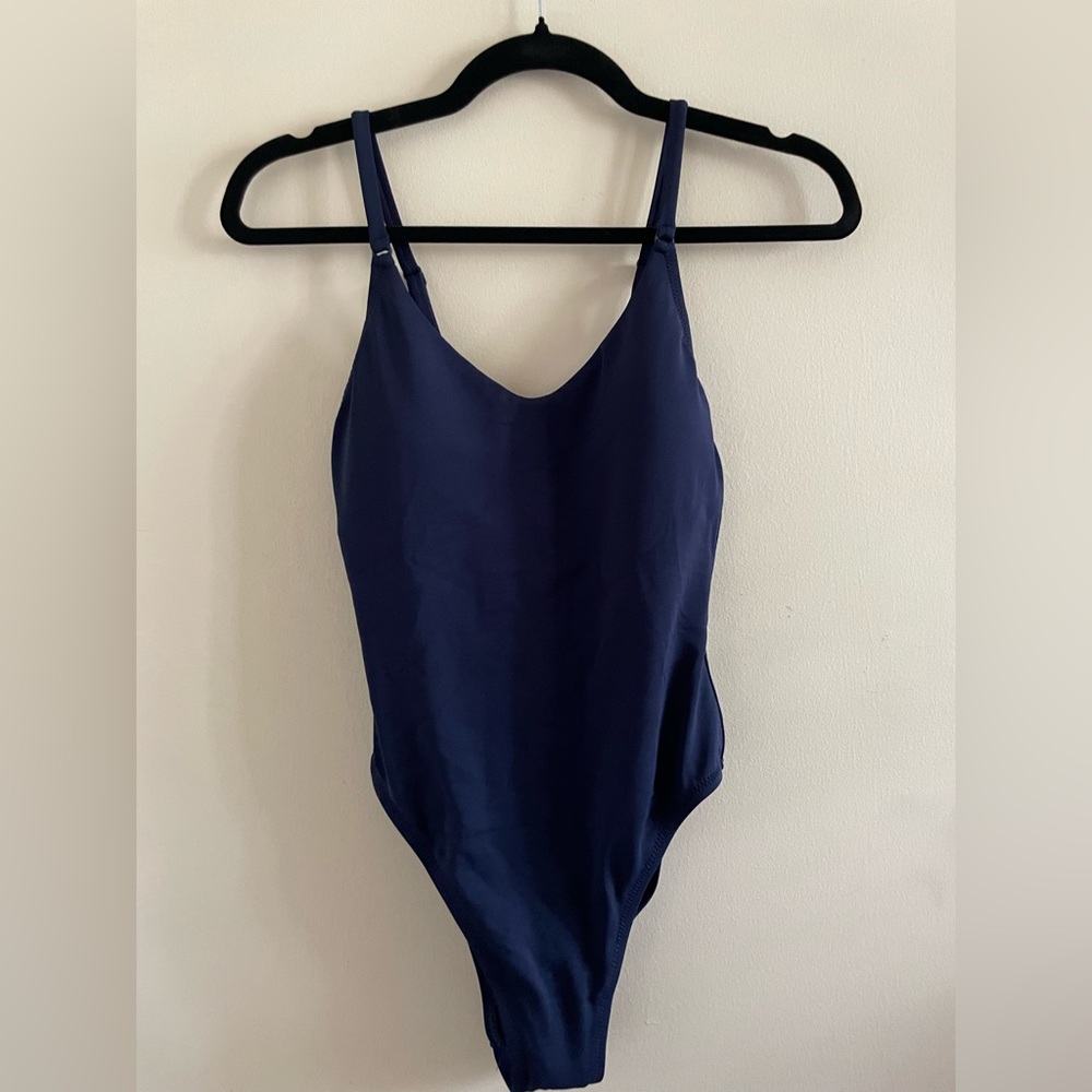 New! Robin Piccone Navy Blue One Piece Swimsuit